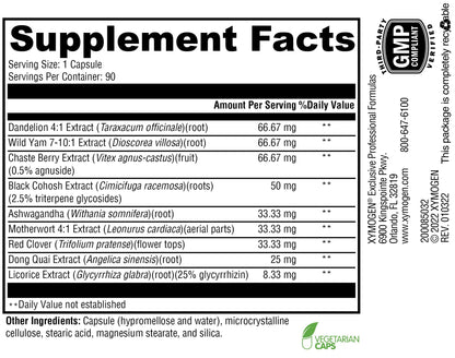 XYMOGEN MenoFem - Menopause Supplements for Women - Dandelion Root Extract, Dong Quai