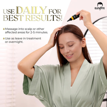 Elevate Batana Oil for Hair Growth - 100% Pure & Natural Raw Dr. Sebi Organic Oil from Honduras - Cold Pressed Chemical-Free for Thickness & Scalp Care Skin - Thicker Stronger Hair 4 Fl Oz 2 Pack