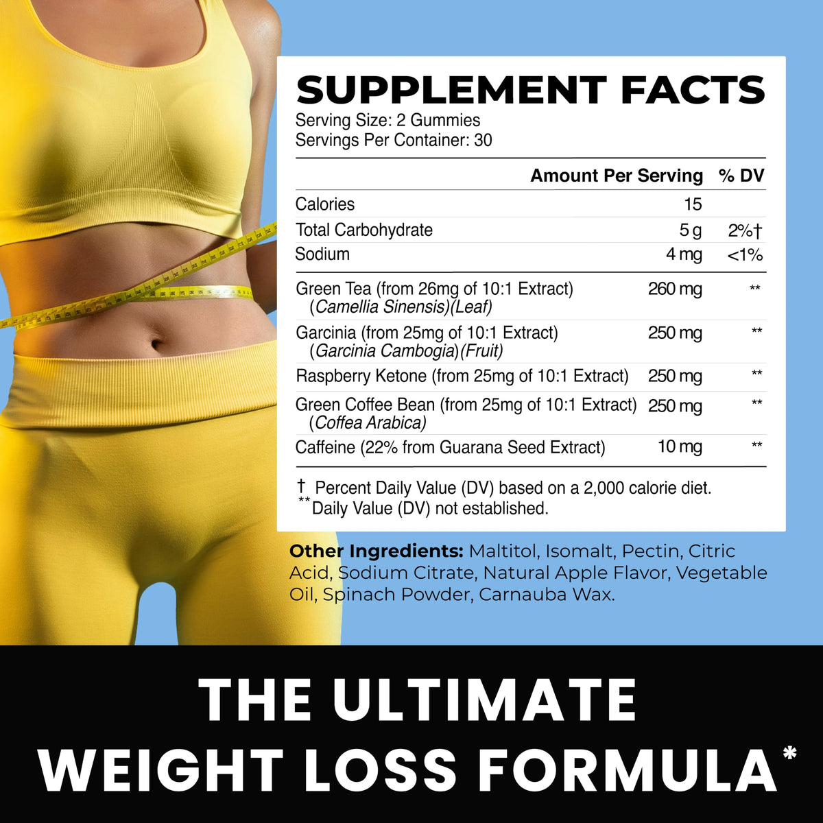 Morning Fat Burner Gummies for Weight Loss for Women & Men - Thermogenic Belly