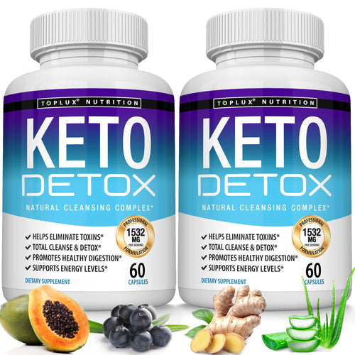 Toplux Keto Detox Pills Advanced Cleansing Extract – 1532 Mg Natural Acai Colon 