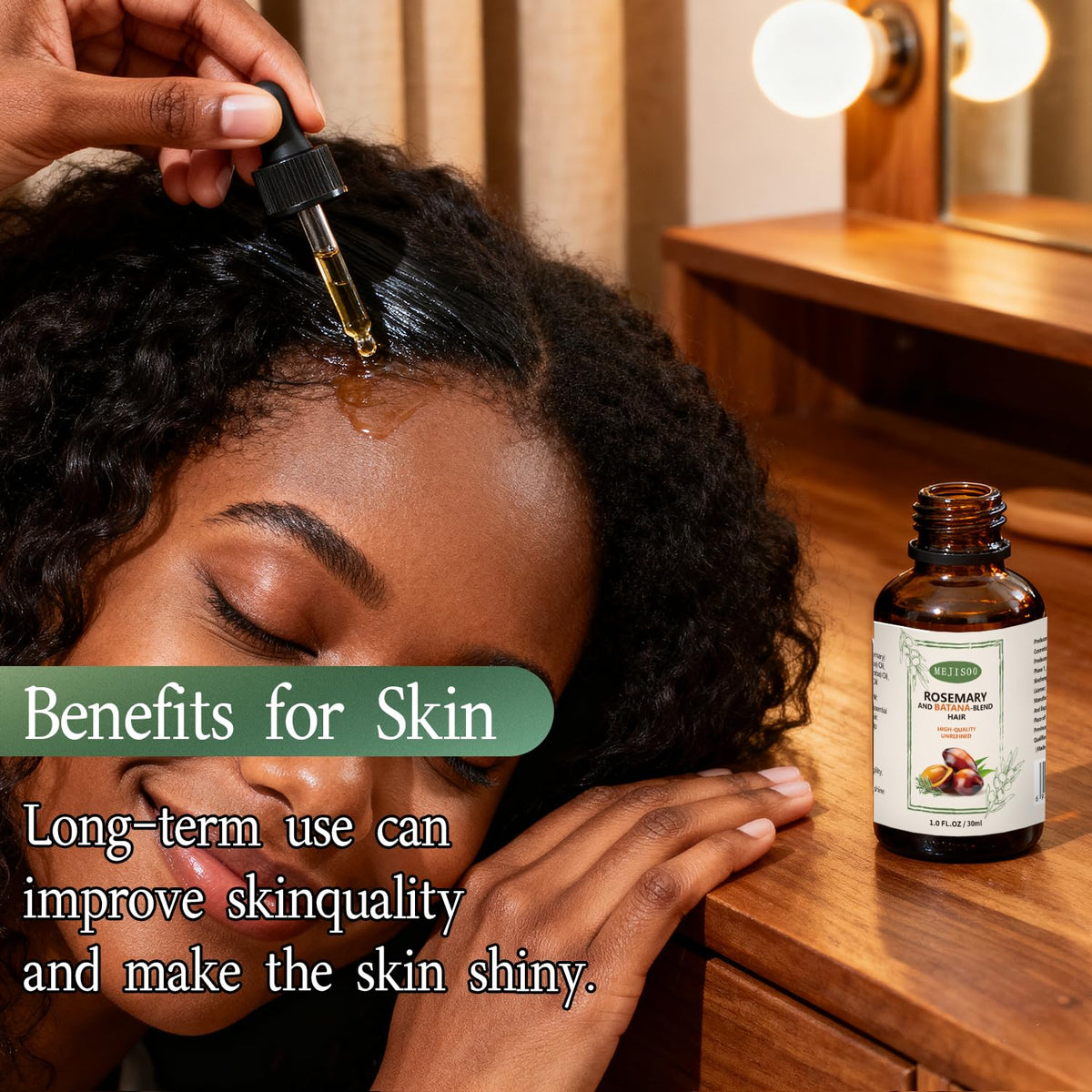 UPsyussa 2 Pack Organic Batana Rosemary Oil for Hair Growth & Anti-Hair Loss, 2PCS 1 fl oz Natural DHT Blocker Scalp Treatment for Thinning Hair, Nourishing Dry Scalp & Strengthening Follicles
