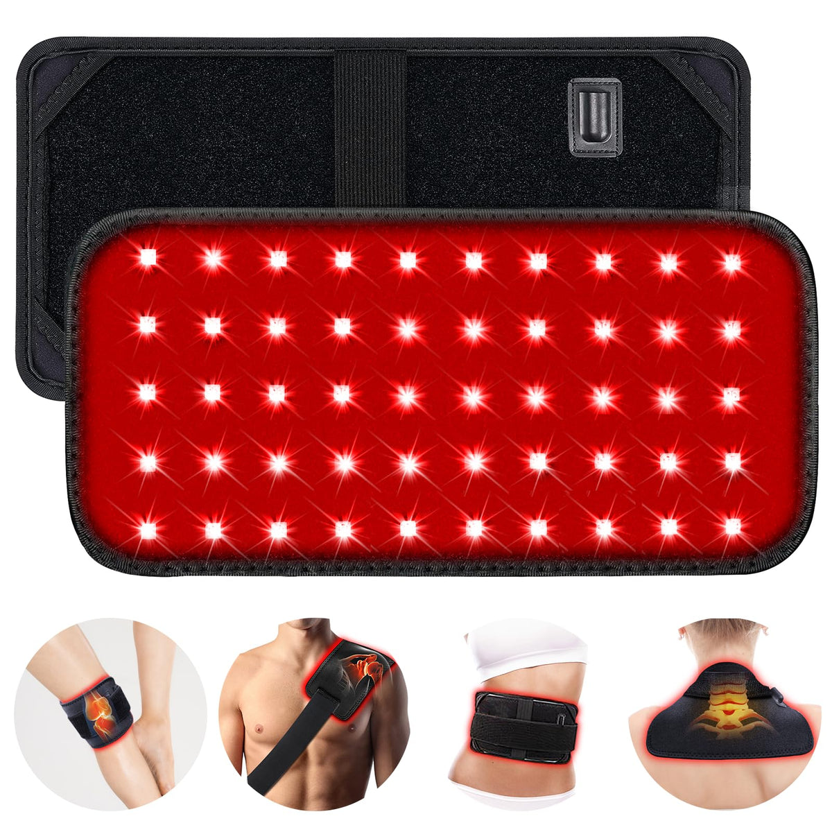 Red Light Therapy Belt, Infrared Light Therapy for Body, Wearable Wrap with Timer