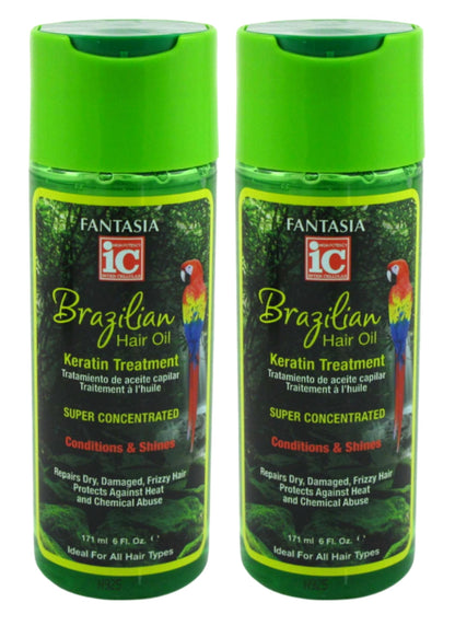 Fantasia Ic Hair Oil Brazilian Keratin Treatment 6 Ounce (Pack of 2)