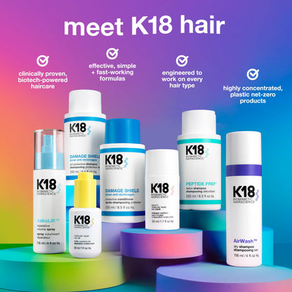 K18 Molecular Repair Hair Oil - Strengthening Peptide Damaged Hair Treatment Oil - 24-Hour Frizz Control + Heat Protectant - 0.34 Fl oz