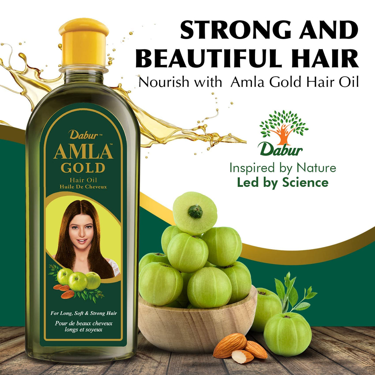 Vatika Naturals Amla Hair Oil - Nourishing Herbal Hair Oil for Stronger, Thicker & Shinier Hair - Enriched with Amla Extracts to Reduce Hair Fall, Strengthen Roots & Promote Healthy Growth - 300ml