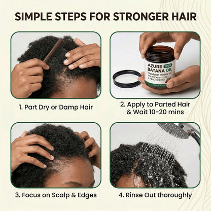 1PCSAzure Batana Oil For Hair Growth,100% Raw Organic Batana Hair Mask from Honduras