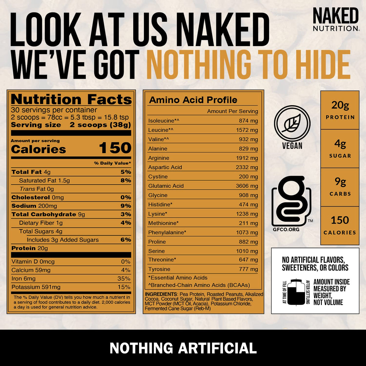 Naked Shake - Chocolate Peanut Butter Protein Powder - Vegan Protein Powder from US