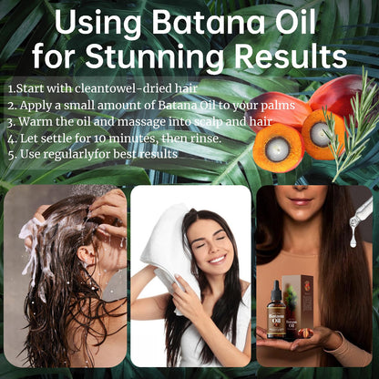 Batana Rosemary Oil for Hair Growth, 100% Pure Natural Organic Batana Oil with Rosemary Enhance Thickness and Strength, Batana Hair Growth Oil