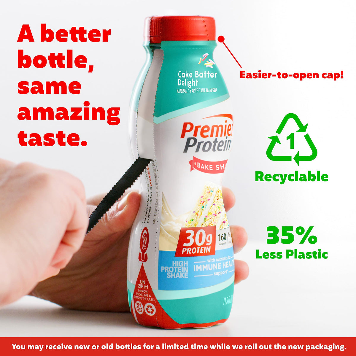 Premier Protein Shake, Cake Batter, 30g Protein, 1g Sugar, 24 Vitamins & Minerals