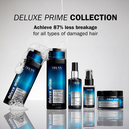 TRUSS Deluxe Prime Reconstructive Hair Oil for Damaged Hair - Split End Repair Treatment with Heat Protection & Frizz Control - Seals Cuticle for Strength & Softness (2 Fl oz)