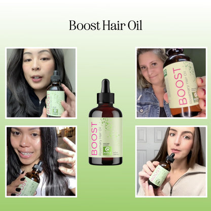 Volumizing Rosemary Hair Oil Serum - Moisturizing Scalp and Hair Oil for Men & Women Infused with Amla Black Castor Pumpkin Argan & Jojoba - Lightweight Hydrating Vegan & Color Safe (Rosemary Scent)