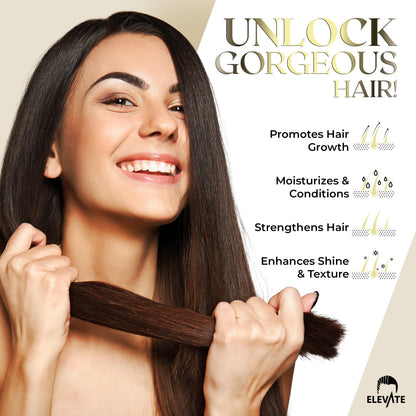Elevate Batana Oil for Hair Growth - 100% Pure & Natural Raw Dr. Sebi Organic Oil from Honduras - Cold Pressed Chemical-Free for Thickness & Scalp Care Skin - Thicker Stronger Hair 4 Fl Oz 2 Pack