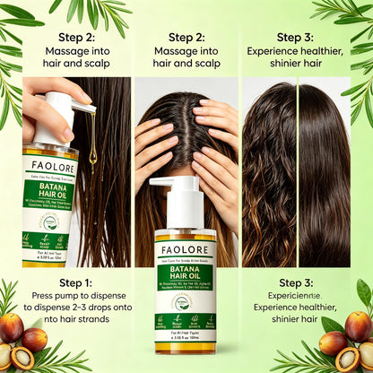 FAOLORE 100ml Batana Oil for Hair Growth-100% Raw Batana Oil With Rosemary Oil + Tea Tree Oil for Hair Growth,Wild Growth Hair Oil,Nourishes Scalp Hair