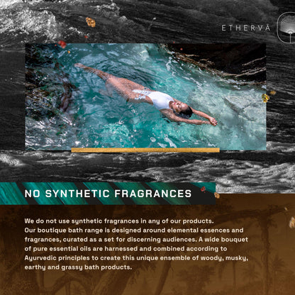 ETHERVA EARTH Body Wash for Men & Women - Patchouli, Vetiver, Incense, Virgin Coconut Oil
