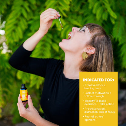LOTUSWEI Inspired Action Flower Essence Elixir - Enhance Focus, Concentration, Mental Clarity & Creativity - Flower Remedy Supplement