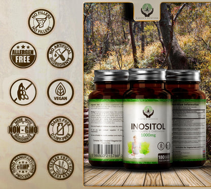 EN Myo-Inositol Chromium & Folate Blend - 1000mg Myo Inositol Per Serving - 180 Vegan