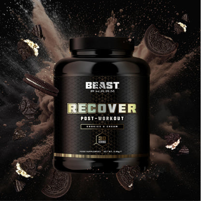 Beast Pharm - Recover Whey Protein Powder - 2.4kg/30 Servings - Cookies & Cream