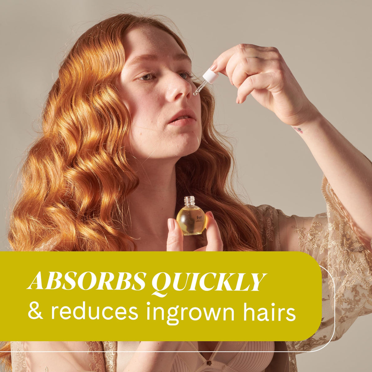 Fur Ingrown Concentrate: Exfoliating Oil Kit for your Hair and Skin to Smoothe, Soothe, and - O.5 fl. oz.
