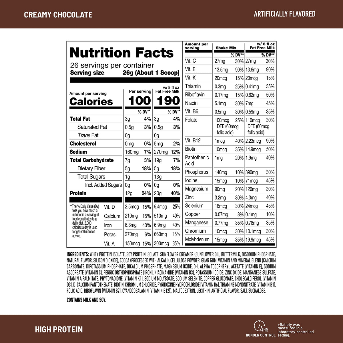 SlimFast High Protein Chocolate Bundle- 12 Count of Chocolate High Protein Meal