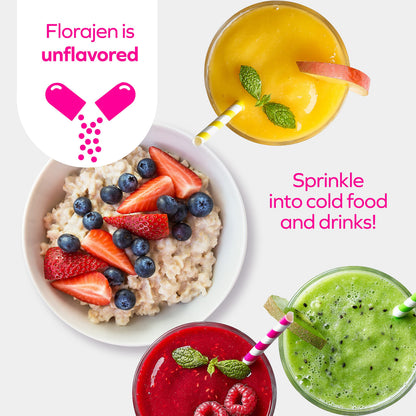 Florajen Women's Vaginal Probiotics, Provides Gut Health & Constipation Relief For Adults And Bloating Relief
