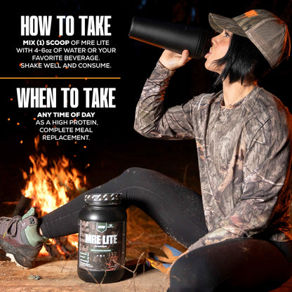 REDCON1 x Mossy Oak MRE Lite Whole Food Protein Powder, Chocolate Moose - Low Carb