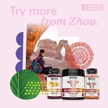 Zhou Hairfluence, Hair Growth Supplement with Biotin 5000mcg, Collagen, Keratin