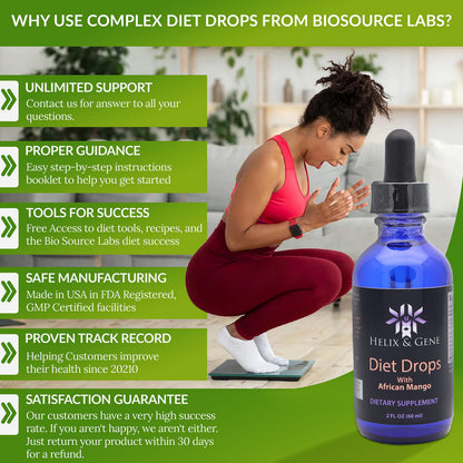 Helix & Gene Appetite Diet Drops Mango Flavor - Fast Weight Loss - Natural Metabolism