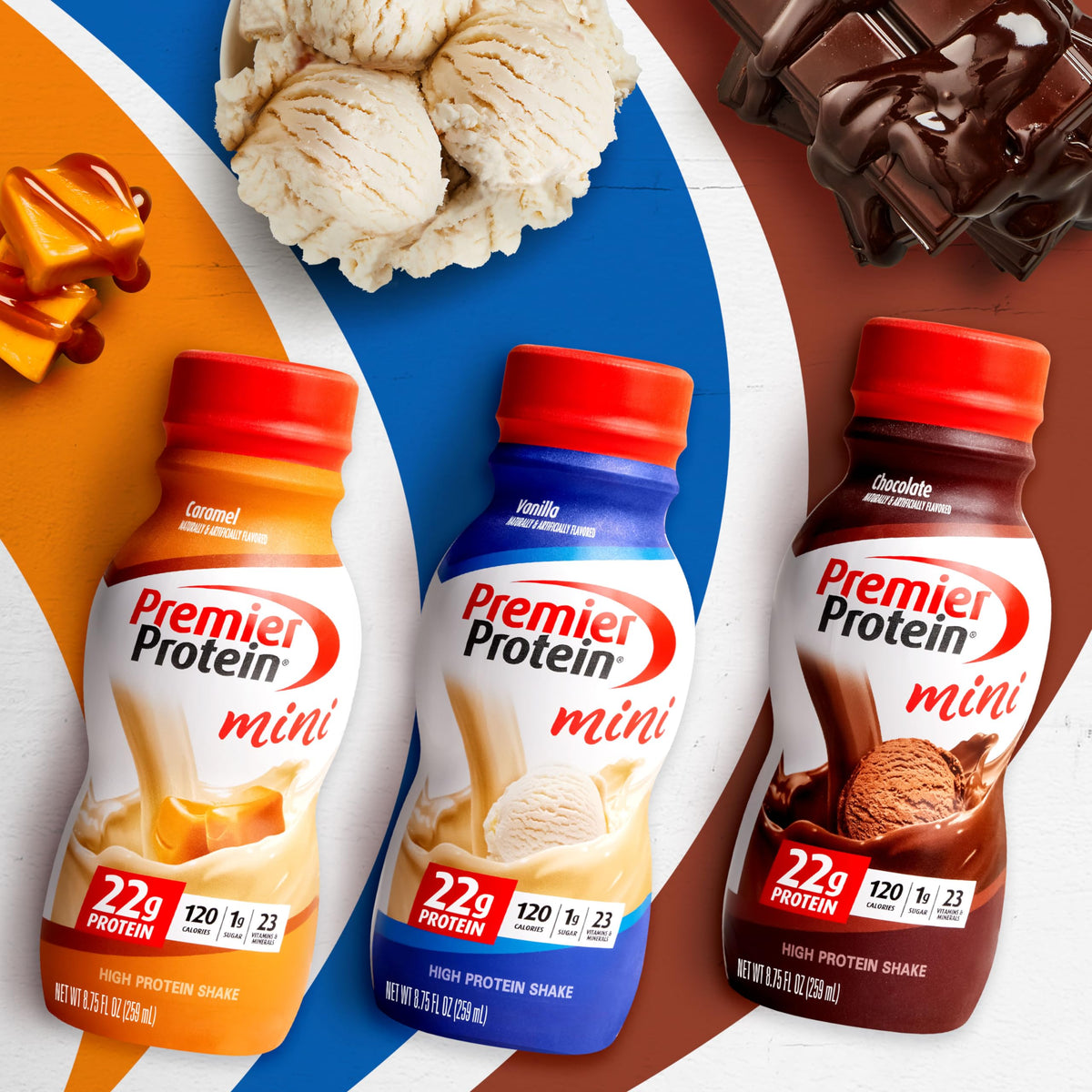 Premier Protein Shake MINIs, Chocolate, 22g Protein, 120 Calories, 1g Sugar, 8.75fl oz